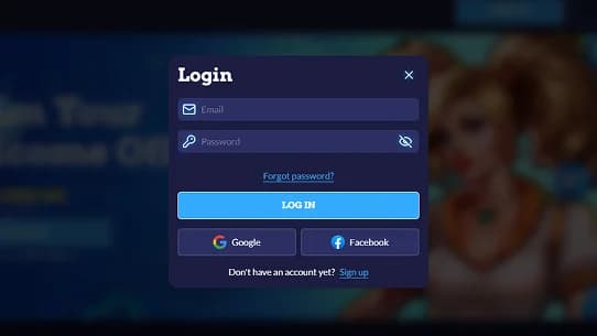 login form for users