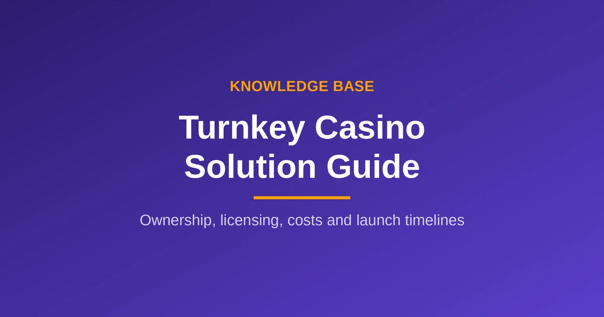 Turnkey casino solution guide for online casino operators