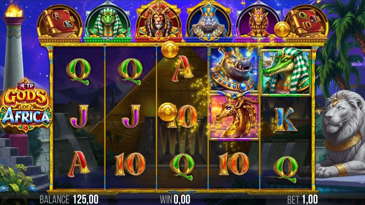 4TP Gods of Africa slot game by 4ThePlayer