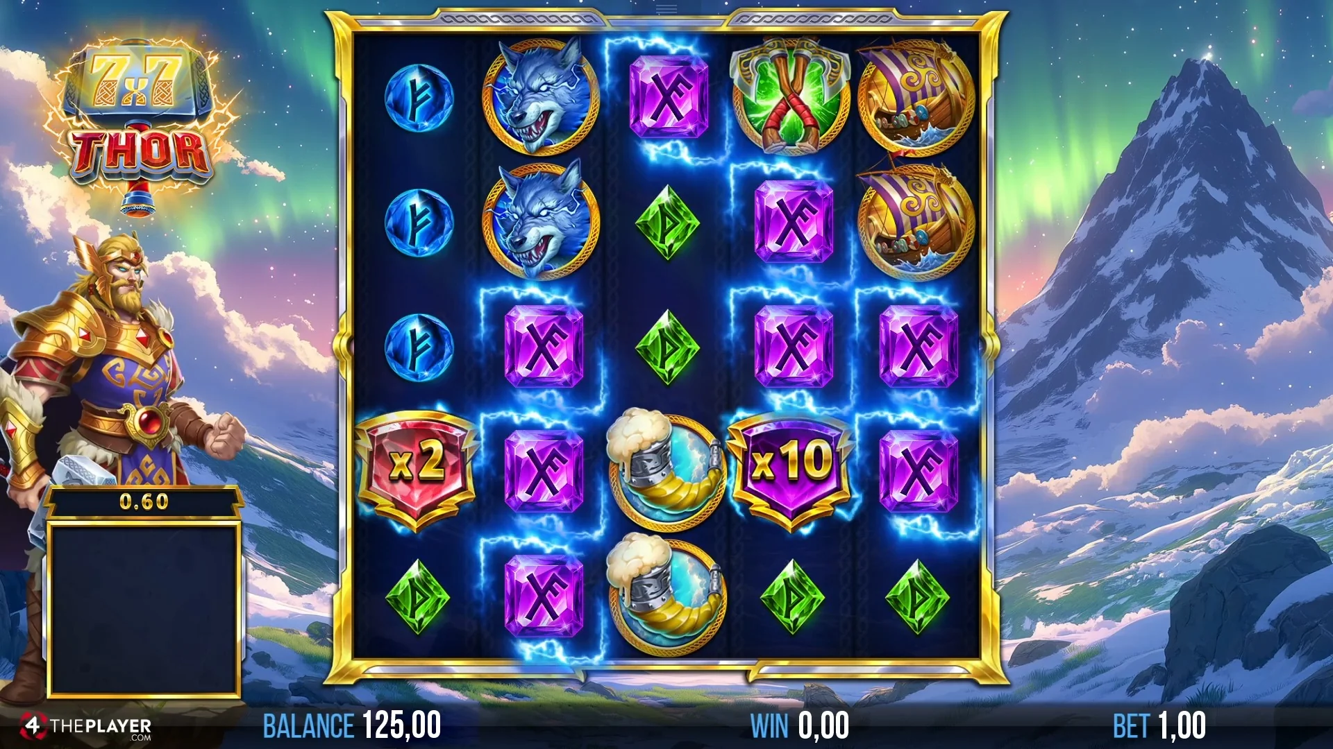 7x7 Thor slot game by 4ThePlayer