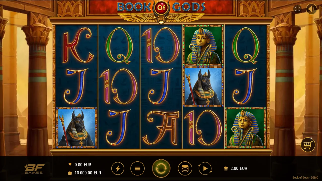 Book of Gods slot game by BF Games