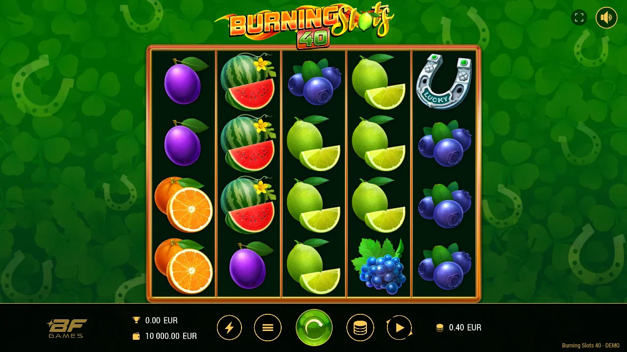 Burning Slots 40 slot game by BF Games