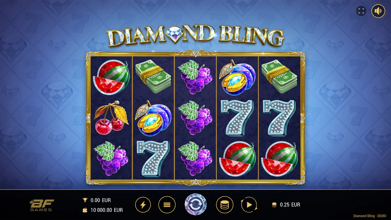Diamond Bling slot game by BF Games