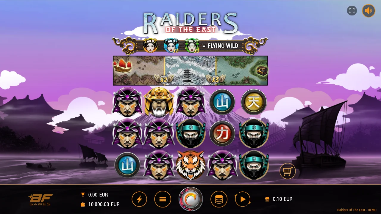 Raiders of the East slot game by BF Games