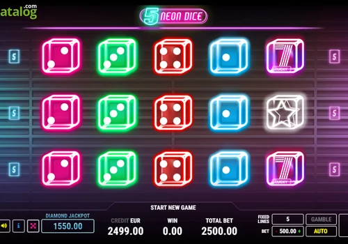 5 Neon Dice by Fazi